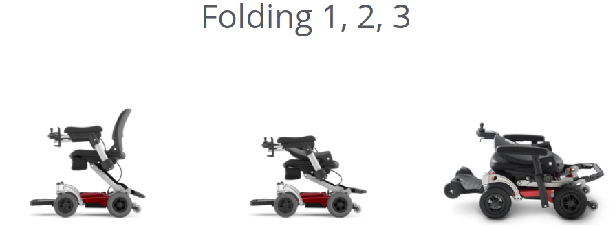 Fauteuil roulant électrique pliant manuel Luggie