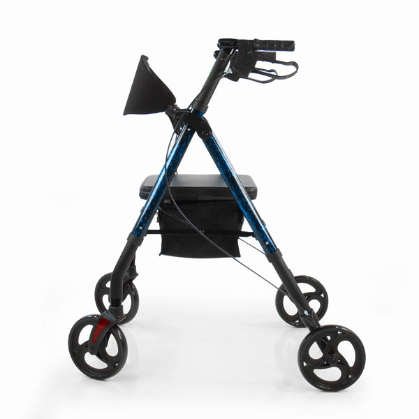 Déambulateur universel à 4 roues en aluminium Rhythm Healthcare Royal Deluxe 812U avec réglage universel de la hauteur
