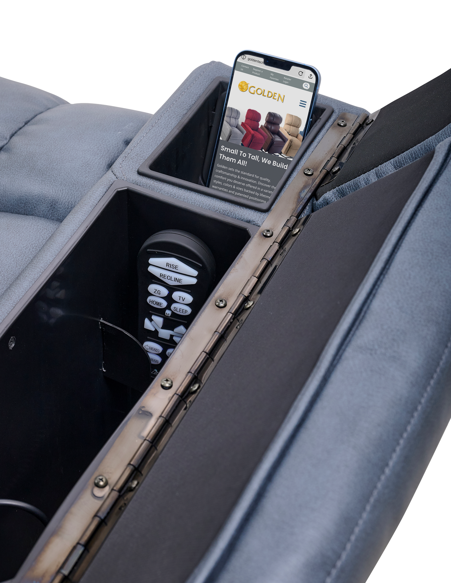 Sillón elevador eléctrico Golden Rhea PR442 de posición infinita con tecnología MaxiComfort y HeatWave