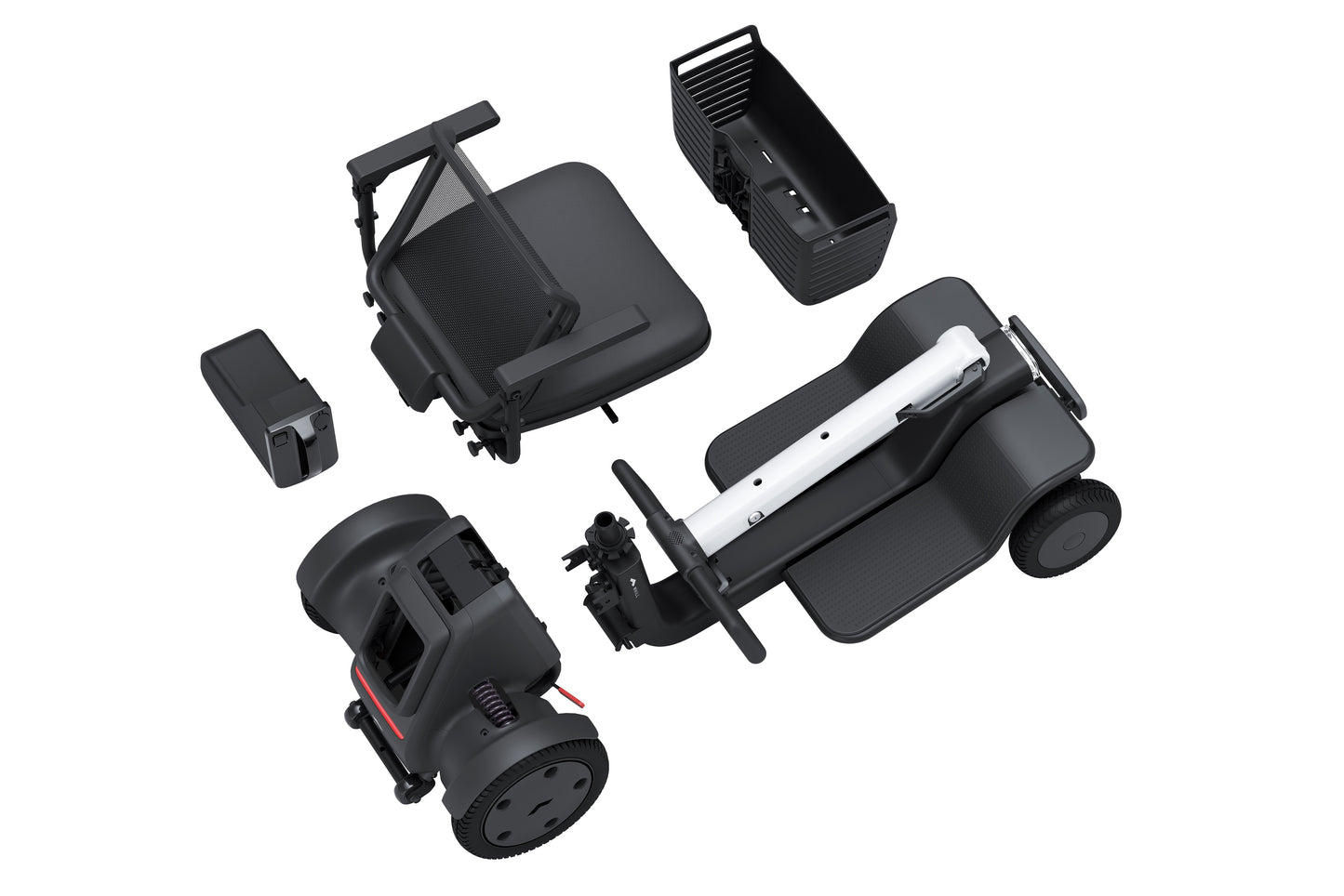 WHILL Model R Folding Lightweight Travel Mobility Scooter (in 3 or 4 Wheel)