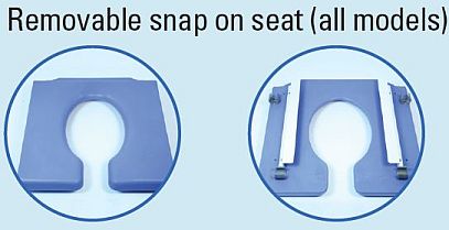 Healthline EZee Life 180 Aluminum Shower Commode Chair with 18" Seat