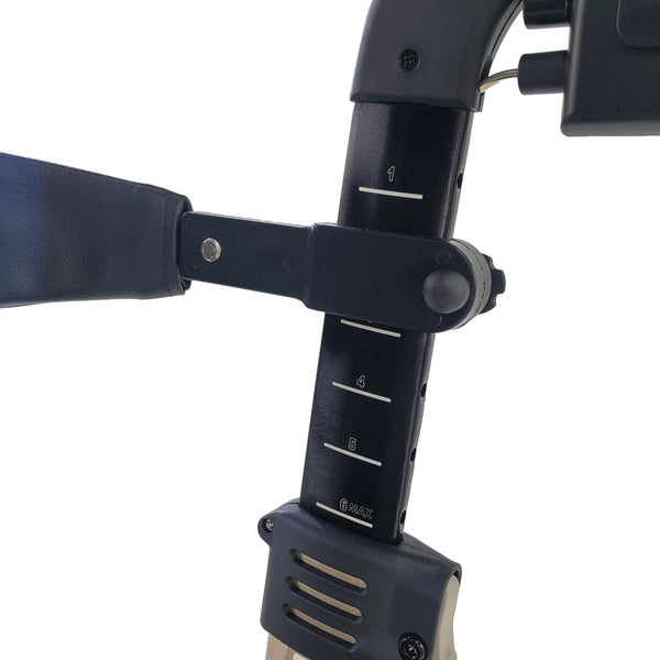 Déambulateur à 4 roues en aluminium Arpeggio 955CH de Rhythm Healthcare