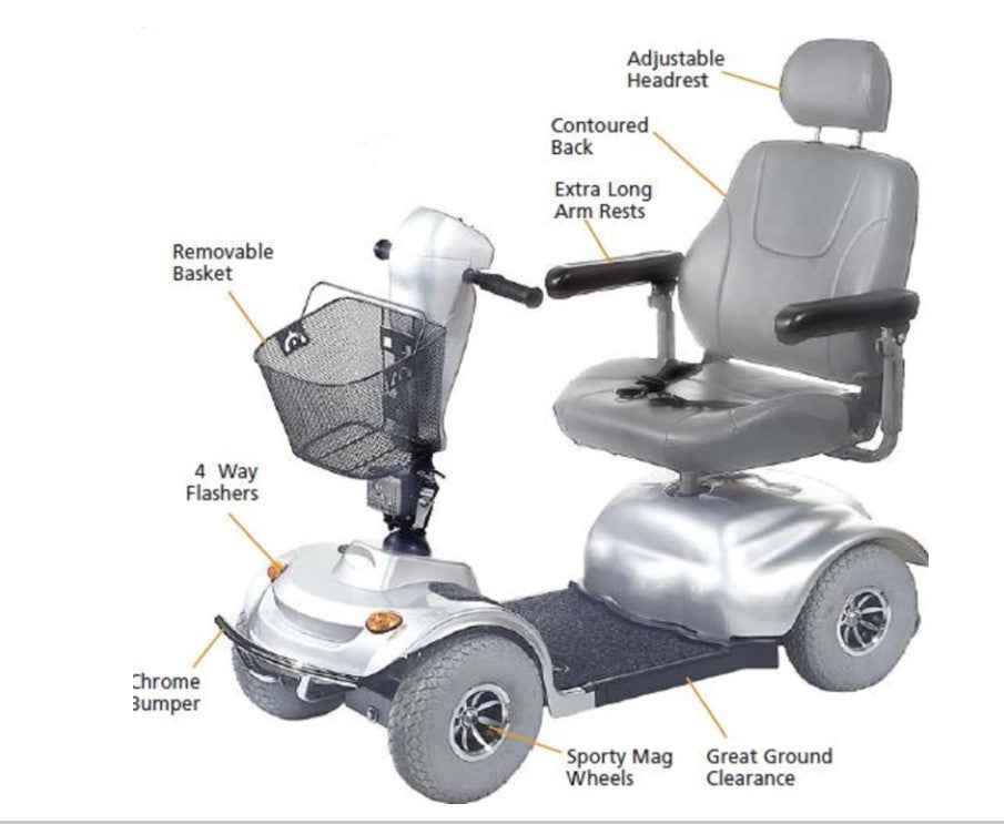Golden Avenger GA541 Heavy Duty 4 Wheel Bariatric Mobility Scooter