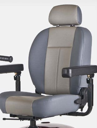 Asiento de capitán de vinilo color carbón dorado de 20" de ancho x 17" de profundidad