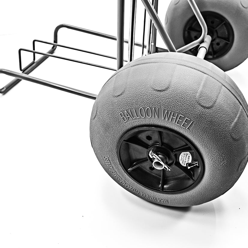Chariot de plage pliable Challenger Mobility avec grandes roues ballon