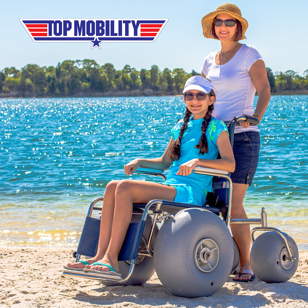 DeBug Stainless Steel Beach Wheelchair
