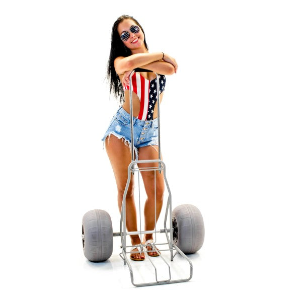 Chariot de plage pliable Challenger Mobility avec grandes roues ballon