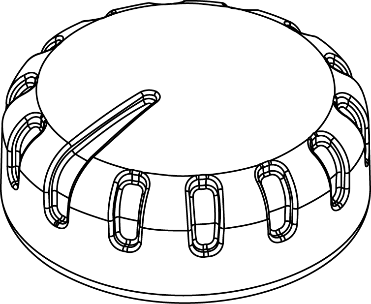 Pride Go Go Sport - KNOB TILLER SPEED BLACK PLASTIC LOW PROFILE