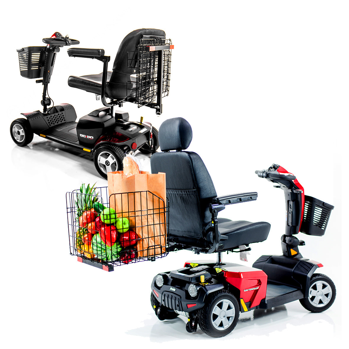Challenger Mobility Folding Rear Basket for Mobility Scooters and Power Wheelchairs