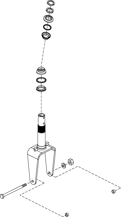 Pride Go Go Sport - FORK ASSY WITHOUT HOLES - 3 WHEEL
