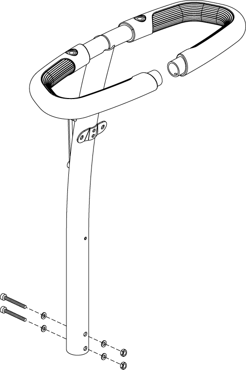 Pride Go Go Sport - TILLER ASSY STANDARD - 4 WHEEL