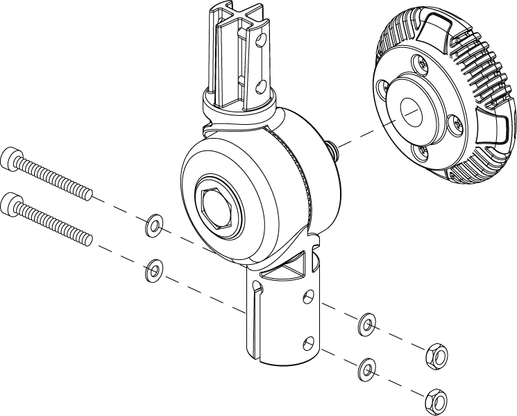 Pride Go Go Sport - TILLER ASSY PIVOT UPPER/LOWER