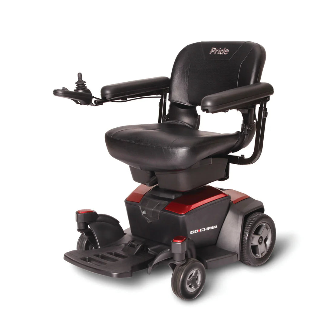Pride Go Chair Portable Electric Wheelchair (Ruby Red) - Open Box Model