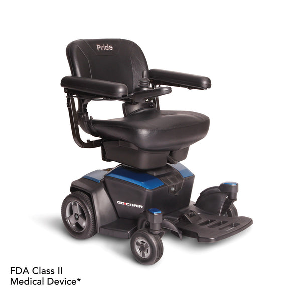 Pride Go Chair Portable Electric Wheelchair (Sapphire Blue) - Open Box Model