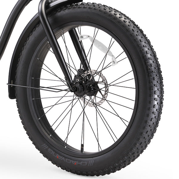 sixthreezero EVRYjourney Men's 7-Speed 500W Fat Tire Electric Bicycle, Matte Black