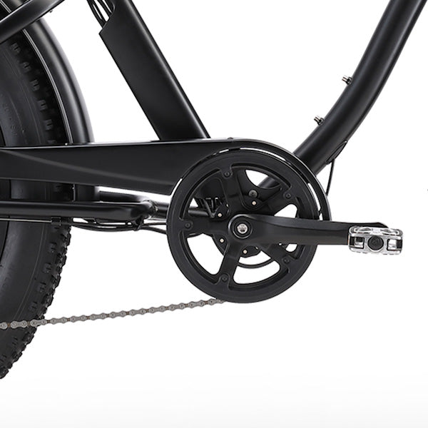 sixthreezero EVRYjourney Men's 7-Speed 500W Fat Tire Electric Bicycle, Matte Black