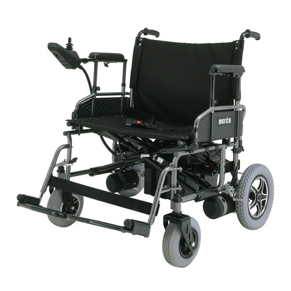 Fauteuil roulant électrique bariatrique pliable et robuste Merits Travel Ease P181