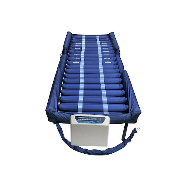 Protekt Aire 6000AB-Low Air Loss/Alternating Pressure Mattress System with Deluxe Digital Pump, "Raised Side  Air Bolsters" and Cell-On-Cell Support