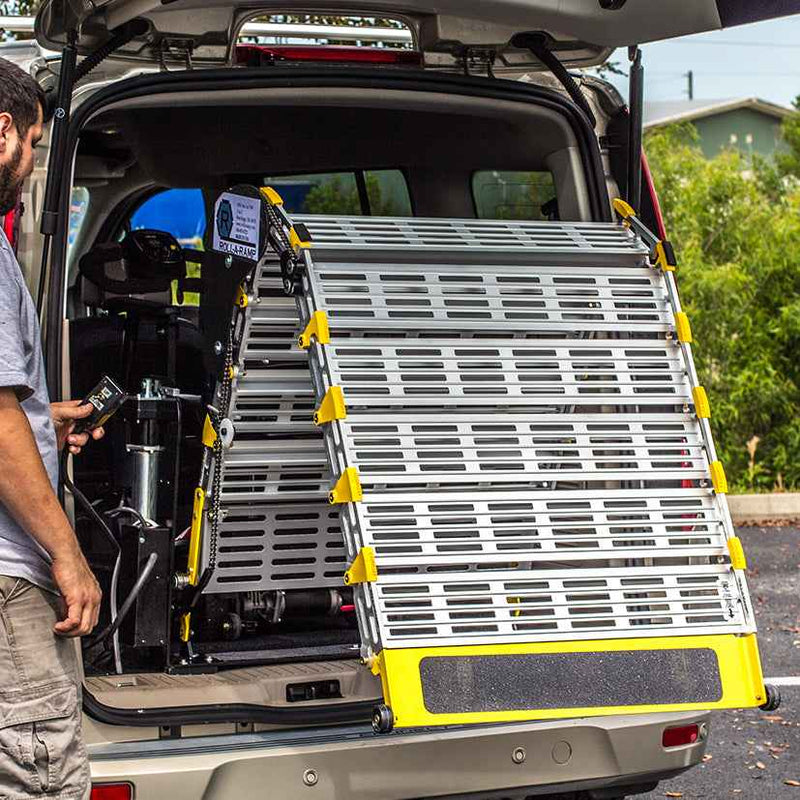 Rampa eléctrica plegable automática Roll-A-Ramp para furgonetas de tamaño completo