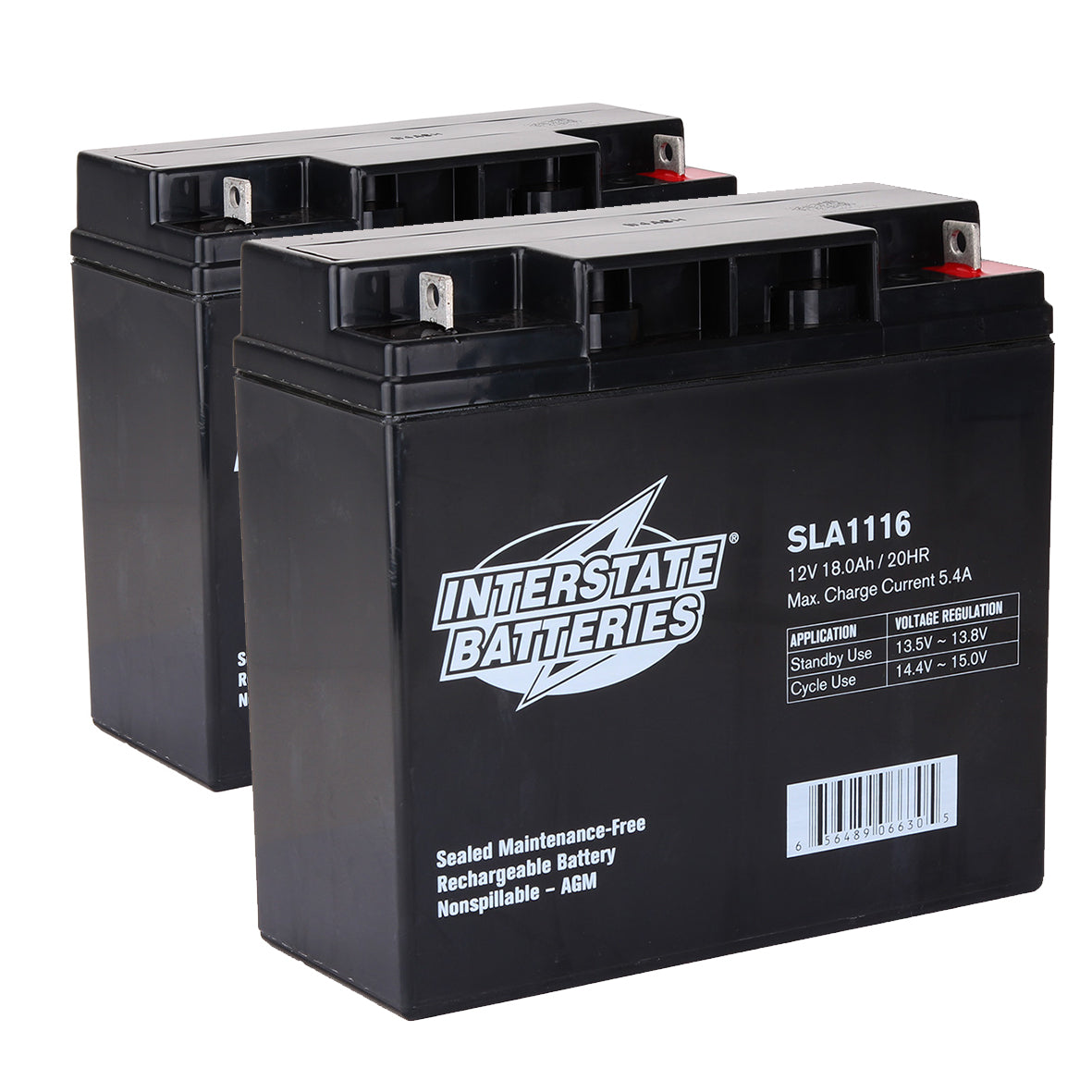 12V 18AH SLA Battery (Pair-2 Batteries)