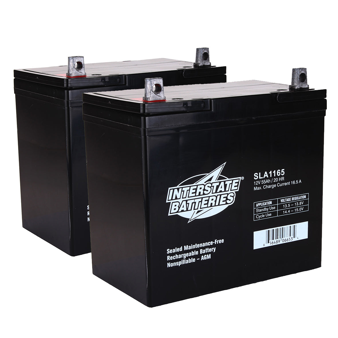 12V 55AH SLA Battery (Pair-2 Batteries)