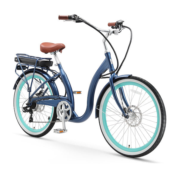 Bicicleta eléctrica para mujer de 7 velocidades y 500 W Sixtyreezero Simple Step-Thru