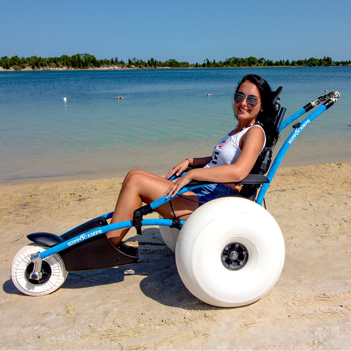 Hippocampe Lightweight Foldable Beach Wheelchair