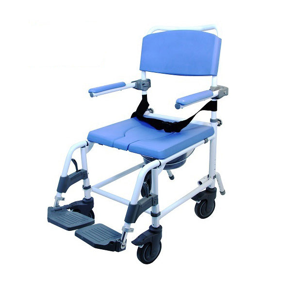 Healthline EZee Life 150 Shower Transport Chair Bath Toilet Commode 15" Seat