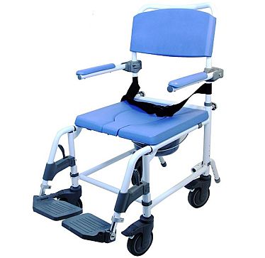 Healthline EZee Life 180 Aluminum Shower Commode Chair with 18" Seat