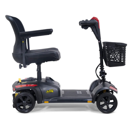 Golden GB124A-SHZ-Buzzaround XL - Patinete de movilidad de 4 ruedas, resistente, con suspensión total
