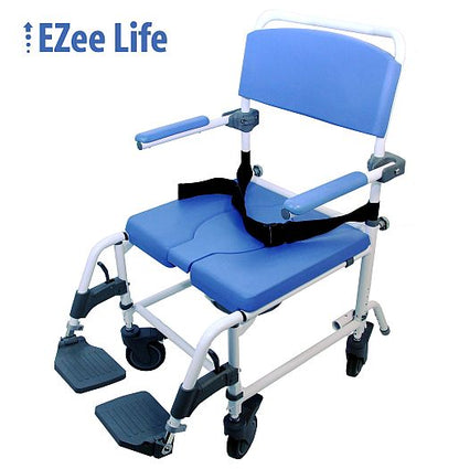 Healthline EZee Life-185 Wide Aluminum Shower Commode Chair