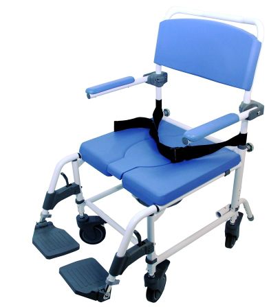 Silla de ducha con inodoro de aluminio Healthline 186 EZee Life con asiento de 22"