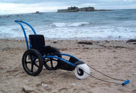 Hippocampe Lightweight Foldable Beach Wheelchair