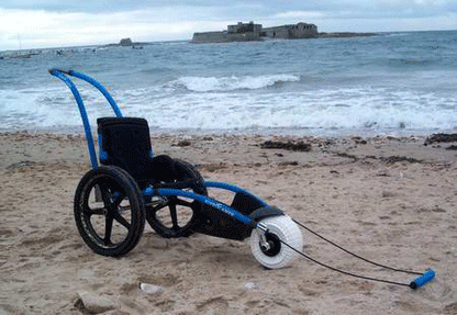 Hippocampe Lightweight Foldable Beach Wheelchair