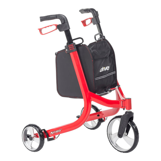 Drive Nitro RTL10266TWHL Aluminum 3 Wheel Walker/Rollator