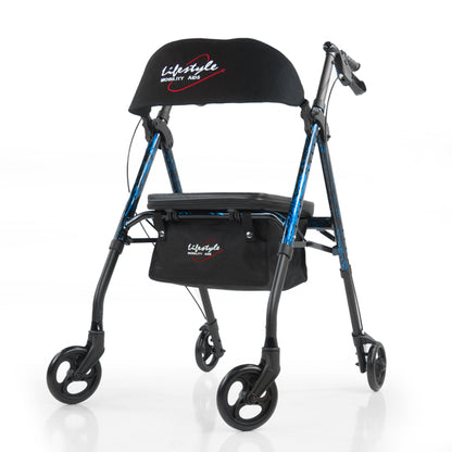 Rhythm Healthcare Royal Universal-807U- Aluminum 4 Wheel Rollator with Universal Height Adjustment