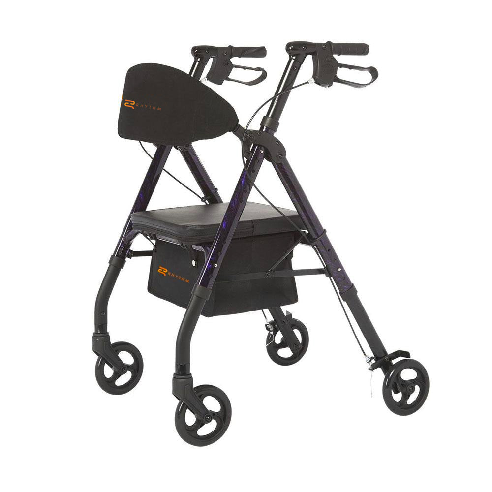 Rhythm Healthcare Royal Universal-807U- Aluminum 4 Wheel Rollator with Universal Height Adjustment