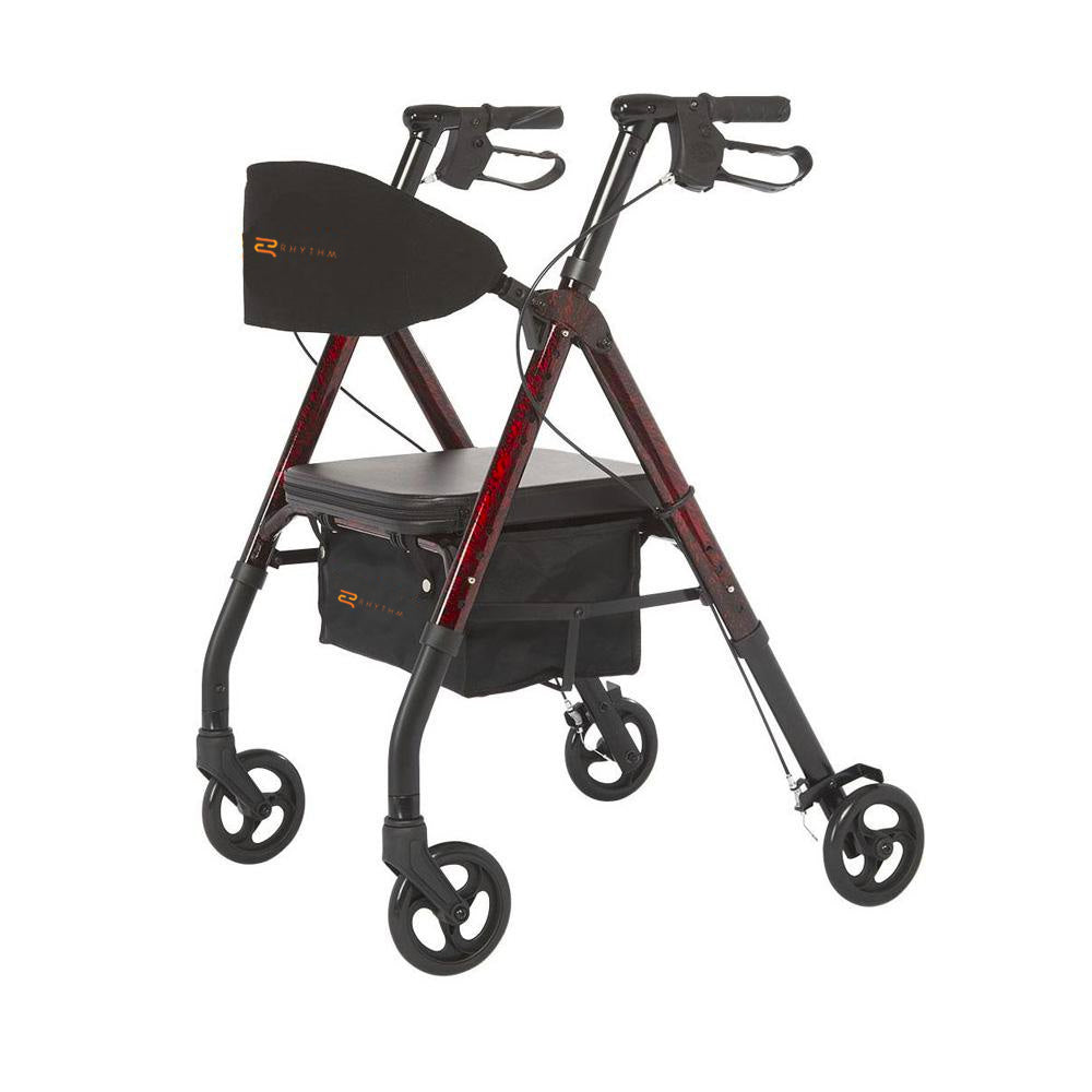 Rhythm Healthcare Royal Universal-807U- Aluminum 4 Wheel Rollator with Universal Height Adjustment