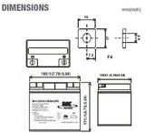 MK Battery M40 Sealed AGM Battery (Pair- 2 Batteries)