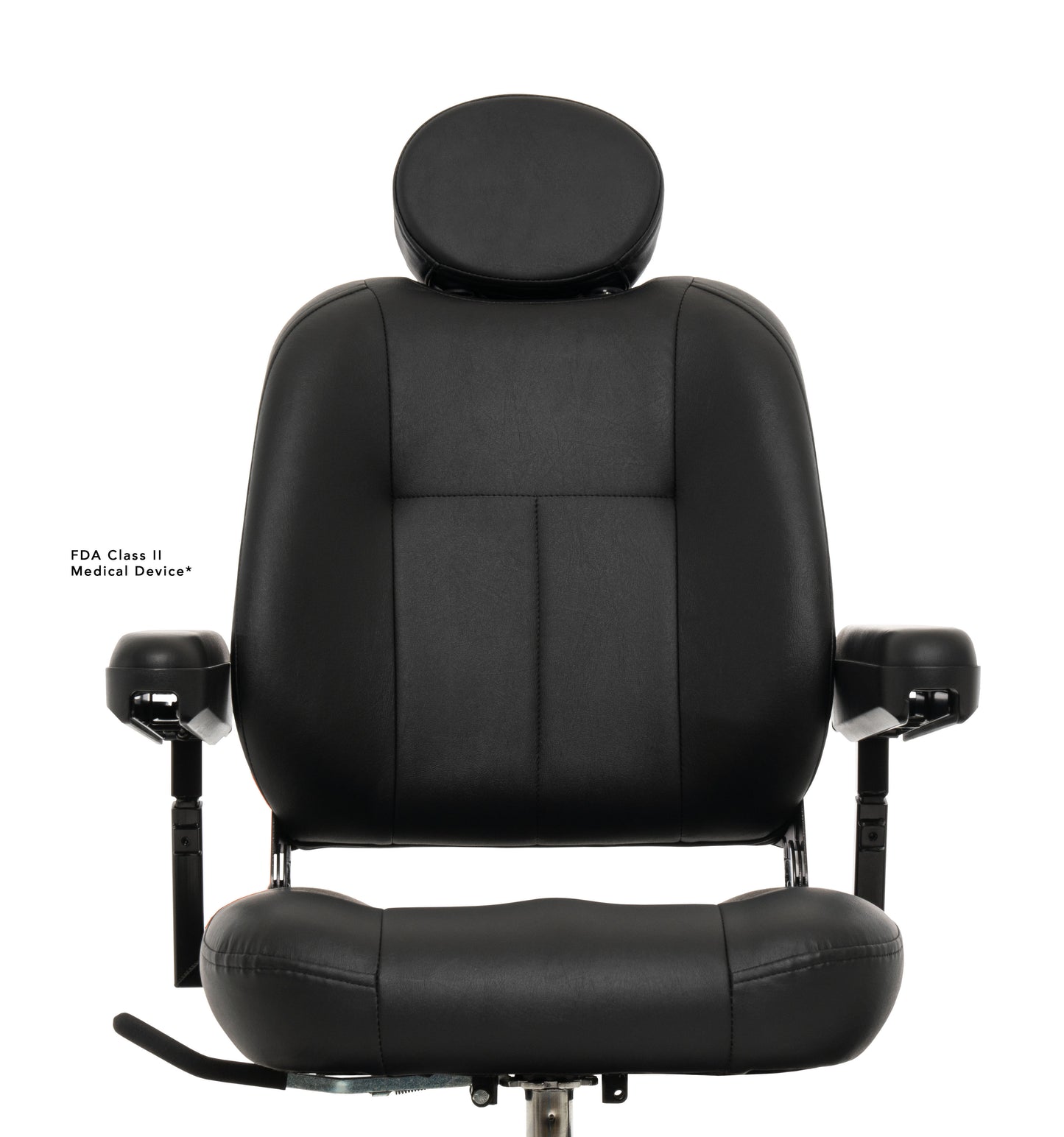 HI-Back, Black, Vinyl, 22"W X 18"-20"D, Depth Adjustable with Headrest SET2006735