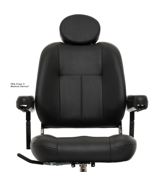 HI-Back, Black, Vinyl, 22"W X 18"-20"D, Depth Adjustable with Headrest SET2006735
