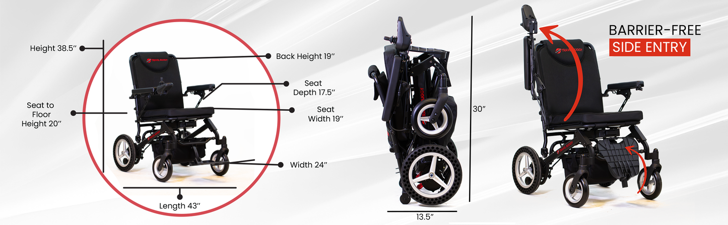 Travel Buggy DASH Ultra Lite Folding Travel Power WheelChair