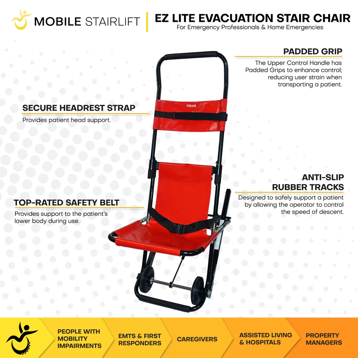 EZ LITE Evacuation Stair Chair