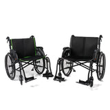Silla de ruedas Feather Heavy Duty XL (¡Solo 16 libras sin ruedas, capacidad de peso de 450 libras!)