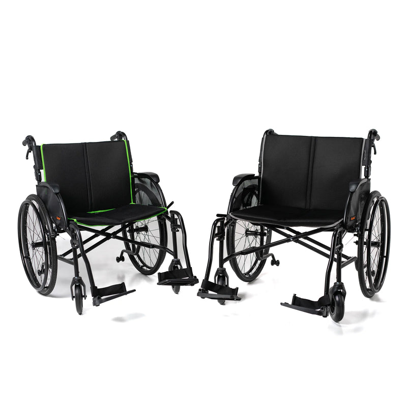 Silla de ruedas Feather Heavy Duty XL (¡Solo 16 libras sin ruedas, capacidad de peso de 450 libras!)