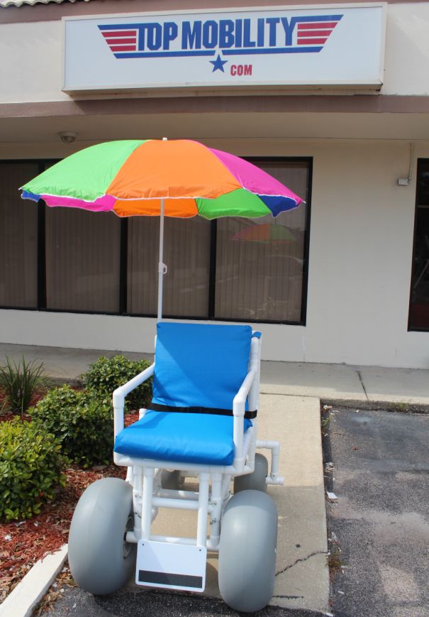 Healthline WheelEEZ® Rear Swivel Beach Wheelchair w/balloon wheels