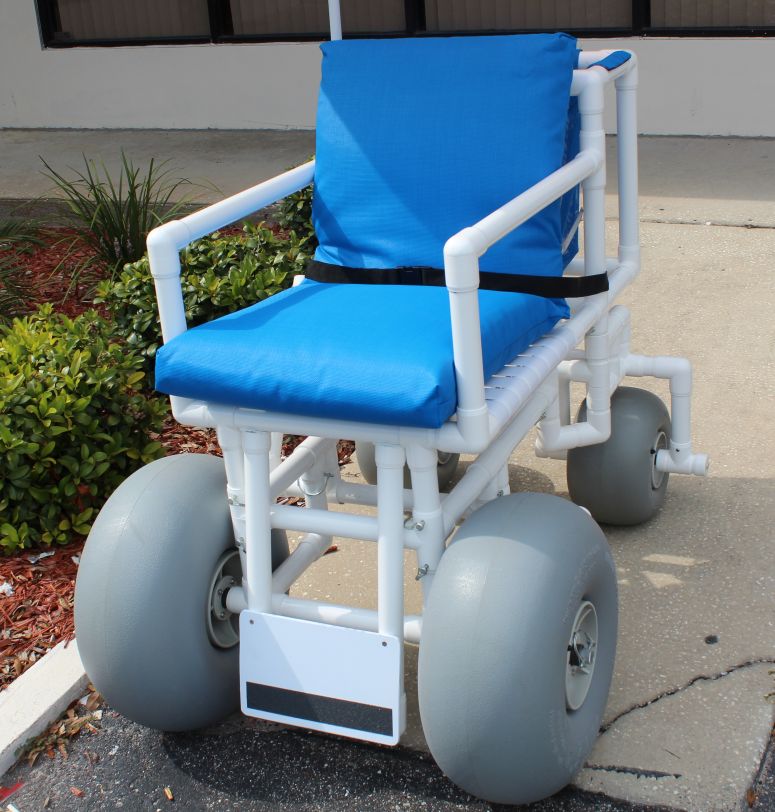 Healthline WheelEEZ® Rear Swivel Beach Wheelchair w/balloon wheels