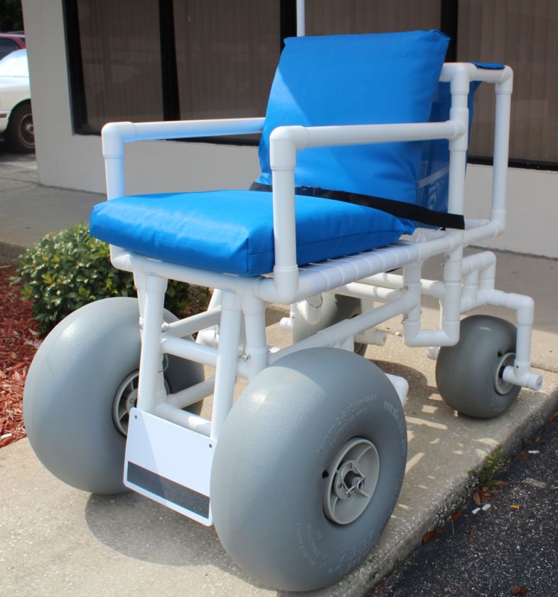 Healthline WheelEEZ® Rear Swivel Beach Wheelchair w/balloon wheels