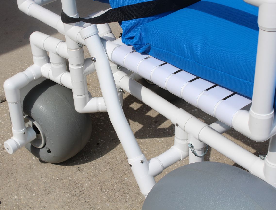 Healthline WheelEEZ® Rear Swivel Beach Wheelchair w/balloon wheels