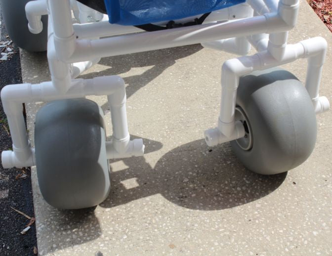 Healthline WheelEEZ® Rear Swivel Beach Wheelchair w/balloon wheels